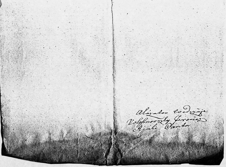 Volosinovszky Ferenc kntorsgot kr