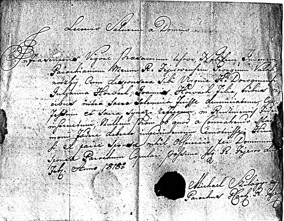 Volosinovszky Gyrgy bizonysglevele 2.